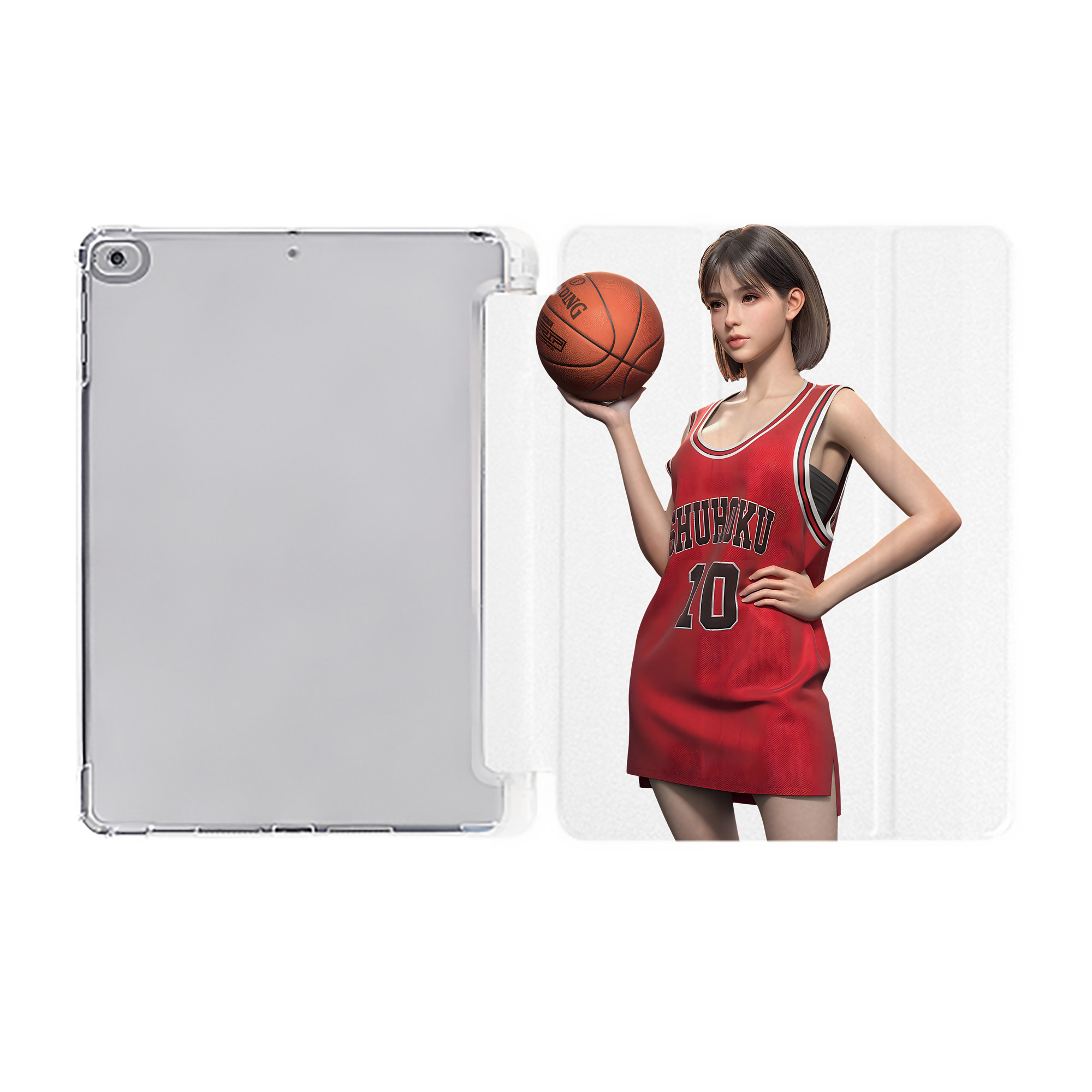 （画像用） SLAM DUNK／スラムダンク IPad ケース ペン収納付き 三つ折りスタンド PUレザー×シリコン 対応機種9.5/10.5/10.9インチ